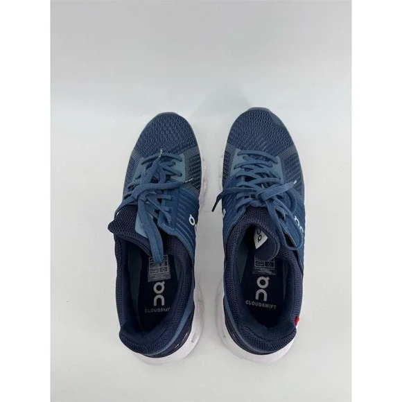 On Running Cloudswift Men's Running‎ Shoes Blue Size 10 Lace Up Athletic